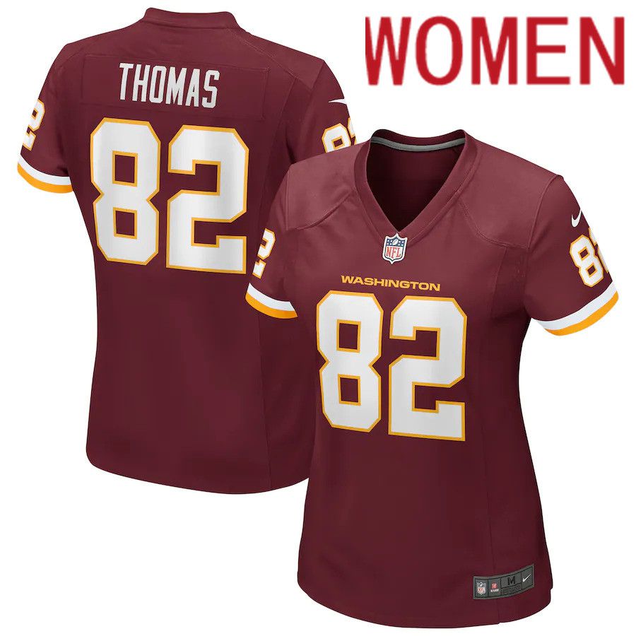 Cheap Women Washington Redskins 82 Logan Thomas Nike Burgundy Game Player NFL Jersey